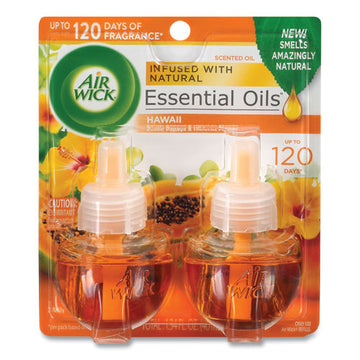 Air Wick® Scented Oil Twin Refill, Hawai'i Exotic Papaya-hibiscus Flower, 0.67 Oz, 6-carton freeshipping - TVN Wholesale
